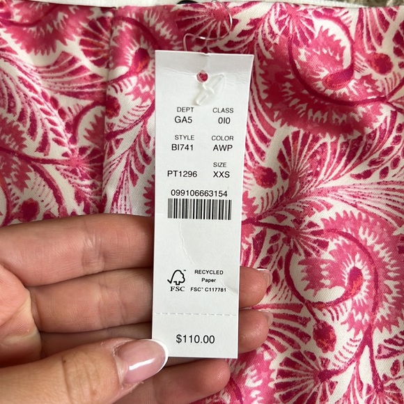 J Crew Fitted Maxi skirt , satin fabric , pink floral print - Picture 5 of 5